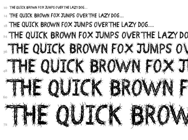 Death Branch font waterfall